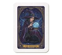 Azeeda 'The Magician Tarot Card' Rectangular Fridge Magnet - Decorative Refrigerator & Whiteboard Magnet for Home, Kitchen or Office - 70mm x 49mm (FM00058694)
