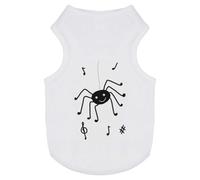Azeeda 'The Melodious Spider' Pet T-Shirt - White, L (PT00191819)