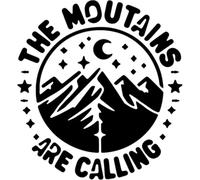 Azeeda 'The Mountains are Calling' Reusable Stencil - Durable Decorative Template for Painting and Spraying on Walls, Tiles, Wood, Fabric & Craft Projects - L (A4) (WS00055655)