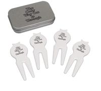Azeeda 'The Only Way Out Is Through' Golf Divot Tool/Repair Fork Gift Set (GO00086234)
