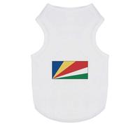 Azeeda 'The Seychelles Flag' Pet Dog/Cat T-Shirt, L (PT00075795)