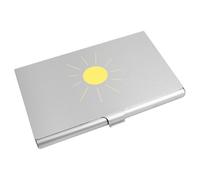 Azeeda 'The Sun is Shining' Metal Business Card Holder (CH00057983) | Slim Aluminium Credit / ID Card Wallet for Work and Travel