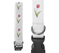 Azeeda 'The Tulip' Dog Collar - White, L (PR00084946)