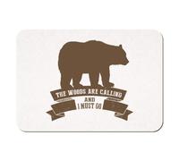 Azeeda 'The Woods Are Calling' Rectangular Fridge Magnet - Decorative Refrigerator & Whiteboard Magnet for Home, Kitchen or Office - 70mm x 49mm (FM00057418)