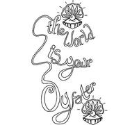 Azeeda 'The World is Your Oyster' Unmounted Rubber Stamp - A8 (RS00019286)