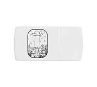 Azeeda 'There's a UFO in The Cornfield Outline Art' Pill Box with Tablet Splitter (PI00037727)