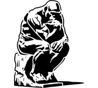 Azeeda 'Thinking Gorilla Statue' Reusable Stencil - Durable Decorative Template for Painting and Spraying on Walls, Tiles, Wood, Fabric & Craft Projects - XL (A3) (WS00077925)