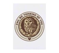 Azeeda 'Thinking Of You Owl' Temporary Tattoo - A6 (TO00099769)