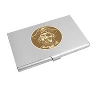 Azeeda 'Thirsty Pirate' Metal Business Card Holder (CH00057050) | Slim Aluminium Credit / ID Card Wallet for Work and Travel