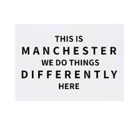 Azeeda 'This Is Manchester We Do Things Differently' Temporary Tattoo - Water Resistant, Skin-Safe, Non-Toxic Transfer (TO00106131)