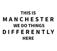 Azeeda 'This is Manchester We Do Things Differently' Unmounted Rubber Stamp - for Crafting, Scrapbooking and Card Making - Size A7 (RS00069959)