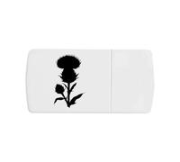 Azeeda 'Thistle Flower Silhouette' Pill Box with Tablet Splitter (PI00036216)