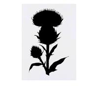 Azeeda 'Thistle Flower Silhouette' Temporary Tattoo - Water Resistant, Skin-Safe, Non-Toxic Transfer (TO00088145)