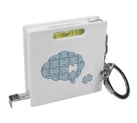 Azeeda 'Thought Bubble Jigsaw' Keyring Tape Measure/Spirit Level Tool (KM00030734)