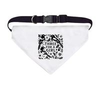 Azeeda 'Three for a Girl' Pet Bandana - White, L (PD00084722)