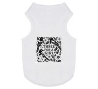 Azeeda 'Three for a Girl' Pet Dog/Cat T-Shirt, L (PT00192995)