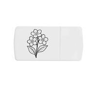 Azeeda 'Three Forget Me Not Flowers' Pill Box with Tablet Splitter (PI00037549)