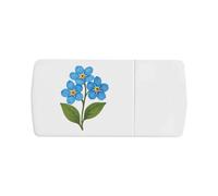 Azeeda 'Three Forget Me Not Flowers' Pill Box with Tablet Splitter (PI00037550)