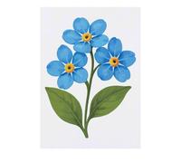 Azeeda 'Three Forget Me Not Flowers' Temporary Tattoo - Water Resistant, Skin-Safe, Non-Toxic Transfer (TO00090789)