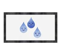 Azeeda 'Three Happy Water Drops' Pet Feeding Mat (PM00031975)