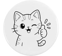 Azeeda 'Thumbs Up Cat' Button Badge - 58mm (BB00175021)
