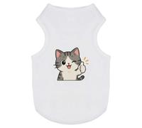 Azeeda 'Thumbs Up Cat' Pet T-Shirt - White, XS (PT00196752)
