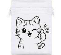 Azeeda 'Thumbs Up Cat' Satin Gift Bag - 20cm (SB00161782)