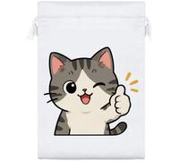 Azeeda 'Thumbs Up Cat' Satin Gift Bag - 25cm (SB00161787)