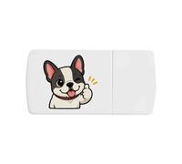 Azeeda 'Thumbs Up French Bulldog' Pill Box with Splitter (PI00045512)