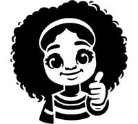 Azeeda 'Thumbs Up Girl' Reusable Stencil - Durable Decorative Template for Painting and Spraying on Walls, Tiles, Wood, Fabric & Craft Projects - XXL (A2) (WS00078950)