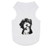 Azeeda 'Tibetan Terrier Portrait' Pet Dog/Cat T-Shirt, L (PT00187375)