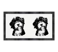 Azeeda 'Tibetan Terrier Portrait' Pet Feeding Mat (PM00038130)