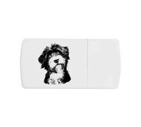 Azeeda 'Tibetan Terrier Portrait' Pill Box with Tablet Splitter (PI00043246)
