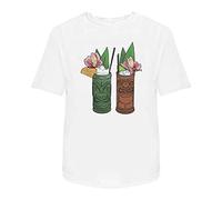 Azeeda 'Tiki Cocktails' Unisex T-Shirt - 100% Cotton, White, S (TA00199020)