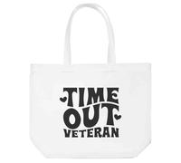 Azeeda 'Time Out Veteran Funny Text ' Tote Shopping Bag For Life (BG00081376)
