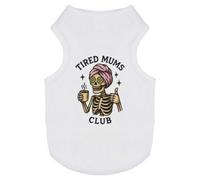 Azeeda 'Tired Mums Club' Pet Dog/Cat T-Shirt, M (PT00165398)