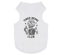 Azeeda 'Tired Mums Club' Pet Dog/Cat T-Shirt, XS (PT00165392)