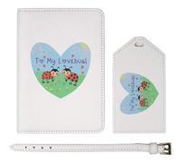 Azeeda 'to My Lovebug' Passport Cover & Luggage Tag Travel Set (PA00033340)