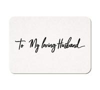 Azeeda 'To My Loving Husband' Rectangular Fridge Magnet - Decorative Refrigerator & Whiteboard Magnet for Home, Kitchen or Office - 70mm x 49mm (FM00055611)