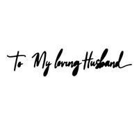 Azeeda 'to My Loving Husband' Reusable Stencil - Durable Decorative Template for Painting and Spraying on Walls, Tiles, Wood, Fabric & Craft Projects - XXL (A2) (WS00077424)