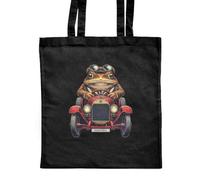 Azeeda 'Toad Driving A Red Sports Car' Classic Black Tote Shopper Bag (ZB00024026)