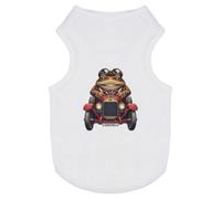 Azeeda 'Toad Driving A Red Sports Car' Pet Dog/Cat T-Shirt, XS (PT00142484)