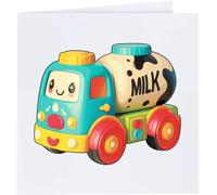 Azeeda 'Toy Milk Lorry' Blank Greeting Card (GC00092055)