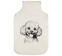 Azeeda 'Toy Poodle Portrait' Hot Water Bottle Cover (HW00039746)