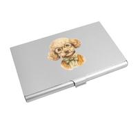 Azeeda 'Toy Poodle Wearing Glasses ' Business Card Holder/Credit Card Wallet (CH00047687)
