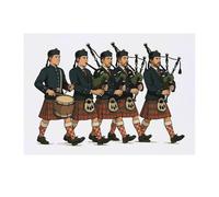 Azeeda 'Traditional Scottish Pipe Band' Temporary Tattoo - Water Resistant, Skin-Safe, Non-Toxic Transfer (TO00088963)