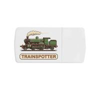 Azeeda 'Trainspotter Steam Train' Pill Box with Tablet Splitter (PI00043894)