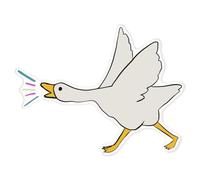 Azeeda 'Trans Pride Goose' White Premium Vinyl Decal Sticker - Waterproof, Durable & Easy to Apply - Ideal for Car Bumpers, Windows, Bins and More - XL (460mm) (DW00070412)