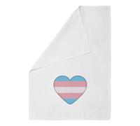 Azeeda 'Transgender Flag Heart' Cotton Tea Towel - White (TW00025206)