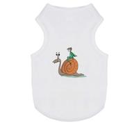 Azeeda 'Travel By Snail' Pet Dog/Cat T-Shirt, M (PT00185234)